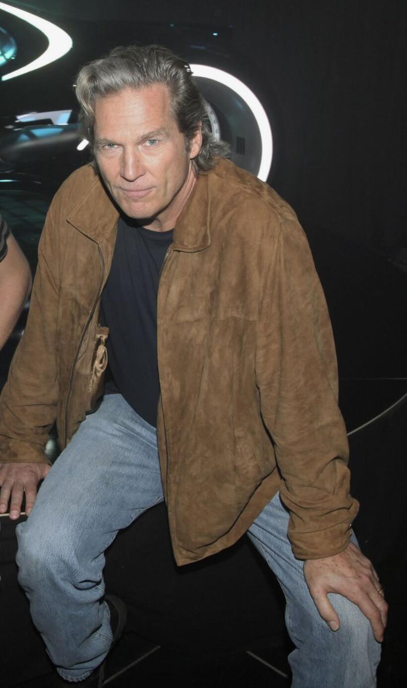 Jeff Bridges at the Tron Legacy Flynn's Arcade.