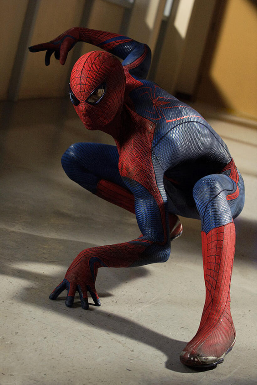 Andrew Garfield as Spider-Man in "The Amazing Spider-Man."