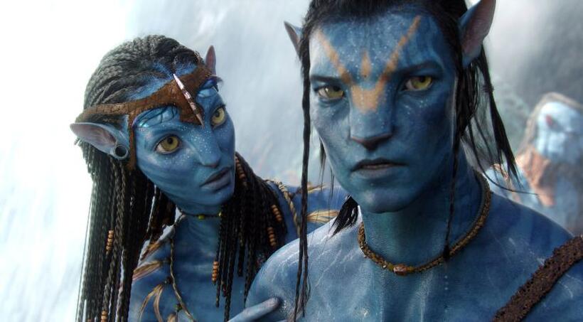 Zoe Saldana as Neytiri and Sam Worthington as Jake Sully in "Avatar in Digital 3D."