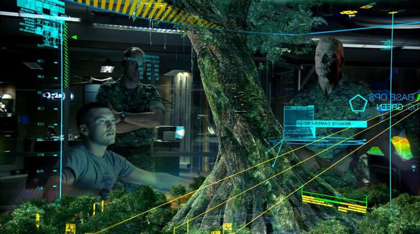 Sam Worthington as Jake Sully and Stephen Lang as Col. Quaritch in "Avatar in Digital 3D."