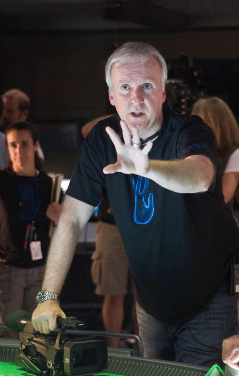 Writer-director James Cameron on the set of "Avatar in Digital 3D."
