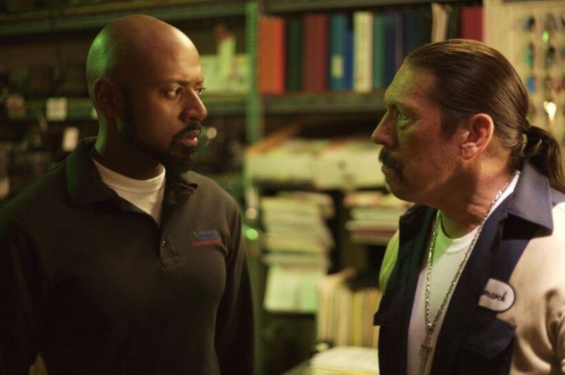 Romany Malco as Virgil and Danny Trejo as Bismark in "Saint John of Las Vegas."