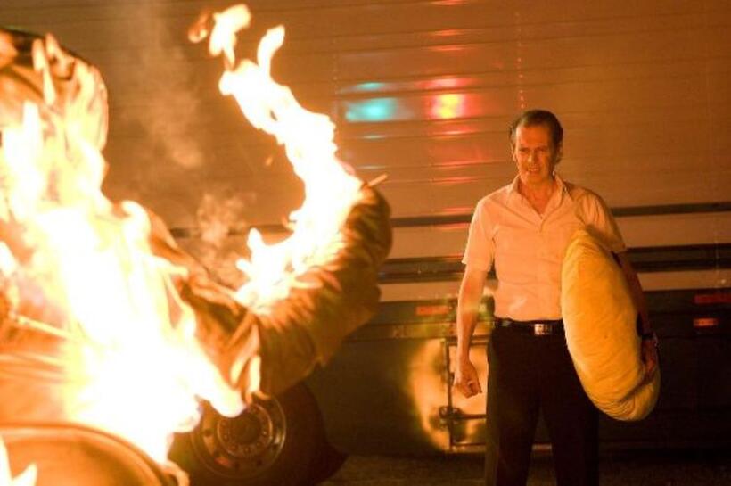 Steve Buscemi as John and John Cho as Smitty the Flame Lord in "Saint John of Las Vegas."