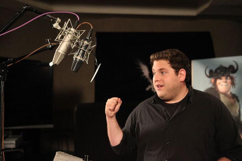Jonah Hill on the set of "How to Train Your Dragon: An IMAX 3D Experience."
