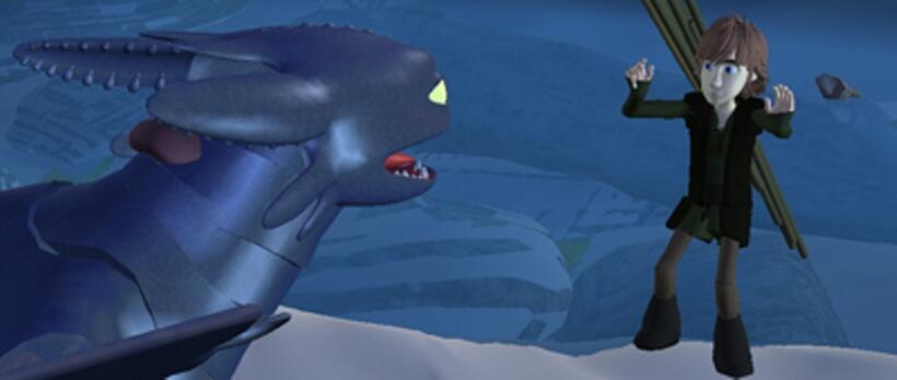 A scene from "How to Train Your Dragon."