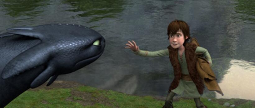 A scene from "How to Train Your Dragon."