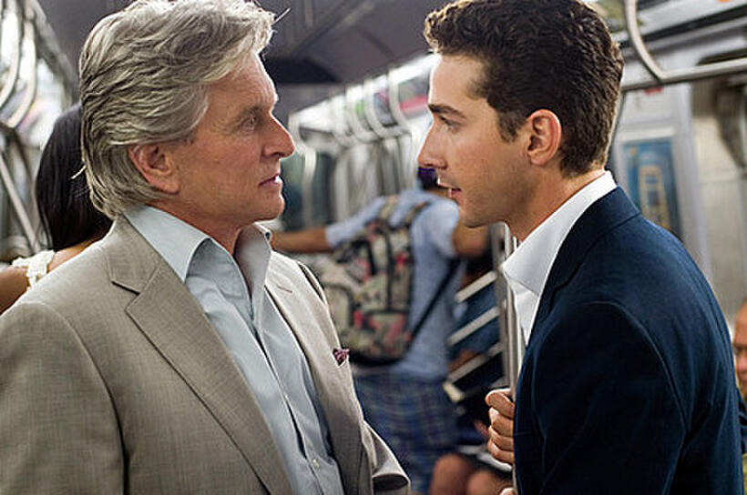 Michael Douglas and Shia LaBeouf in "Wall Street: Money Never Sleeps."