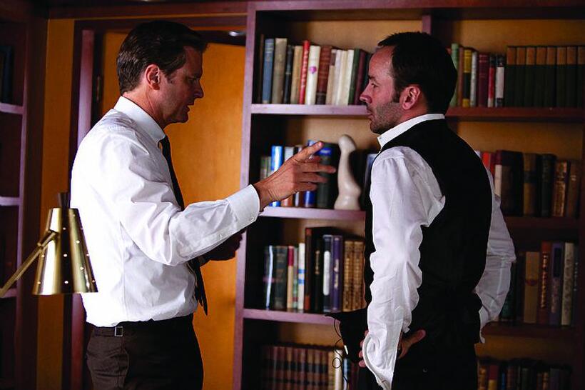 Colin Firth and Tom Ford on the set of "A Single Man."