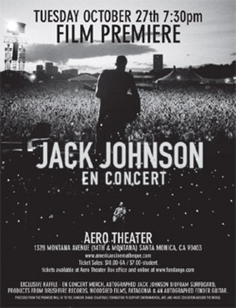 Poster art for "Jack Johnson: En Concert."