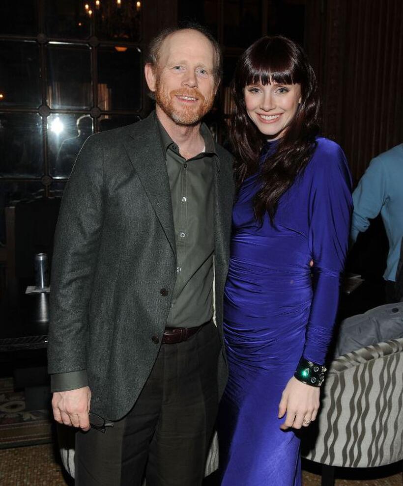 Ron Howard and Bryce Dallas Howard at the after party of the New York premiere of "The Loss of a Teardrop Diamond."