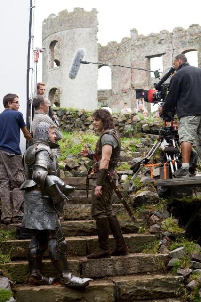 James Franco and Danny R. McBride on the set of "Your Highness."