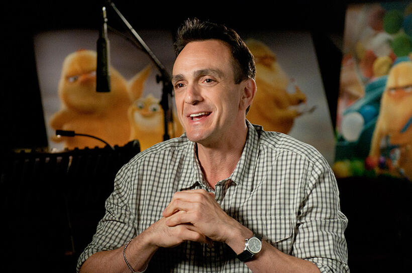 Hank Azaria on the set of "Hop."