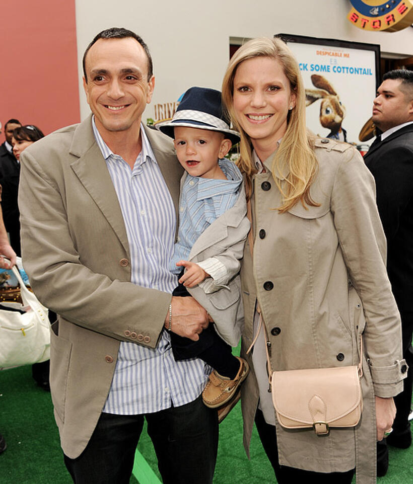 Hank Azaria, Hal and Katie Wright at the California premiere of "Hop."
