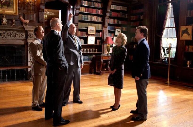Michael Harding, James Cromwell, Fred Dalton Thompson, Diane Lane and Dylan Baker in "Secretariat."