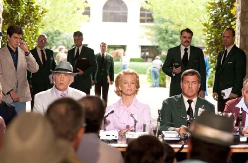 Drew Roy, John Malkovich and Diane Lane in "Secretariat."