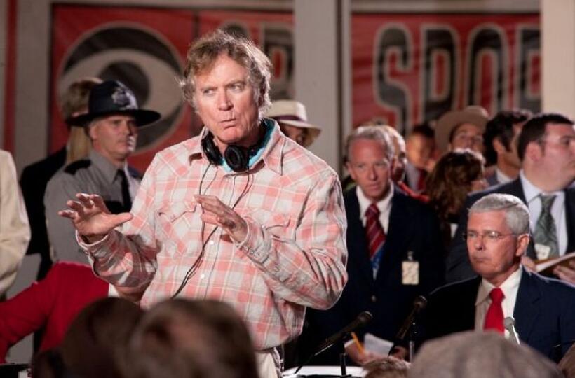 Randall Wallace on the set of "Secretariat."