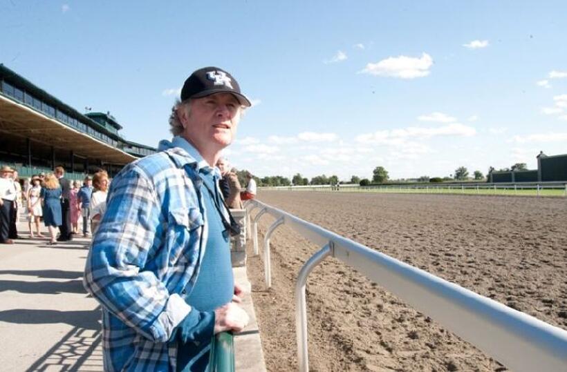 Randall Wallace on the set of "Secretariat."