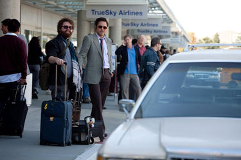 Robert Downey Jr. and Zach Galifianakis in "Due Date"
