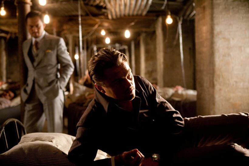Ken Watanabe as Saito and Leonardo DiCaprio as Cobb in "Inception."