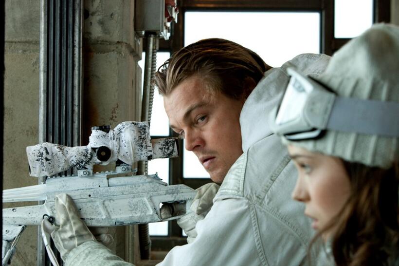 Leonardo Dicaprio as Cobb and Ellen Page as Ariadne in "Inception."