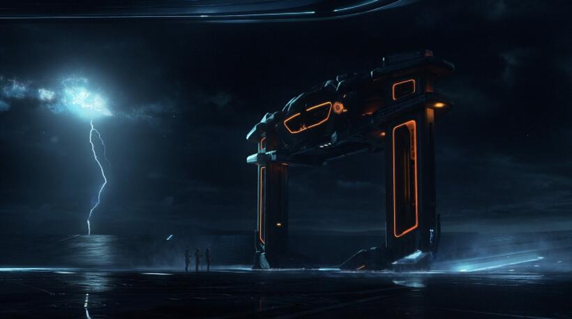 A scene from "Tron: Legacy."