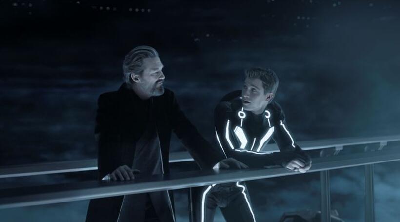 Jeff Bridges and Garrett Hedlund in "Tron: Legacy."