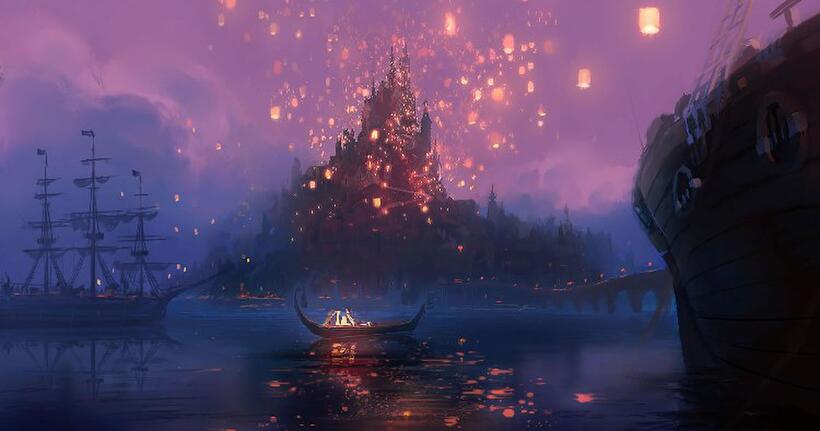 A scene from "Tangled."