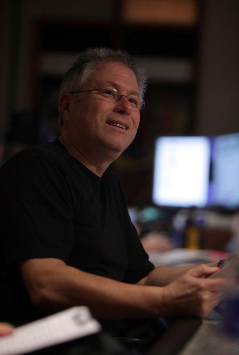 Composer Alan Menken on the set of "Tangled."