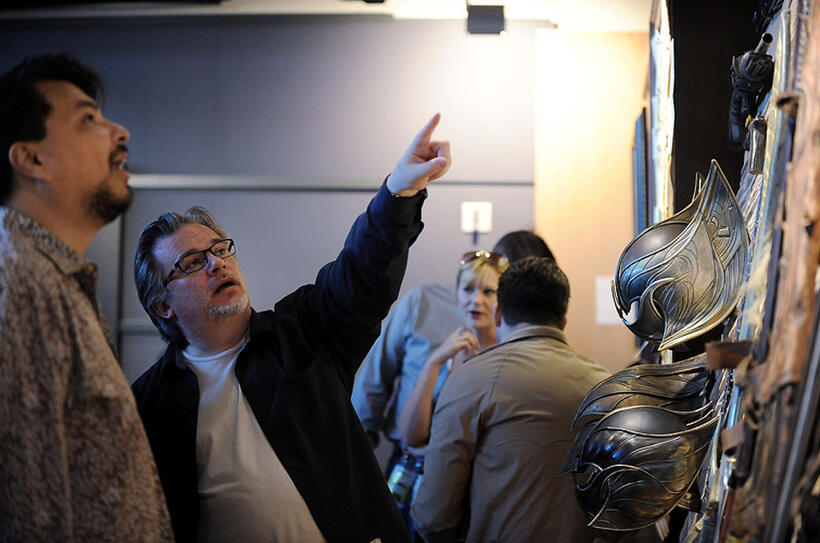 Eamonn Butler on the set of "John Carter." 