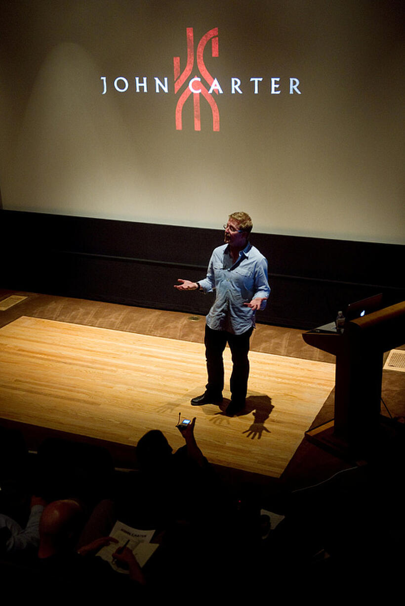 Andrew Stanton on the set of "John Carter." 