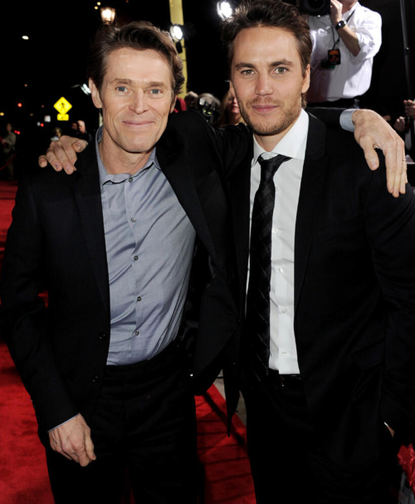 Willem Dafoe and Taylor Kitsch at the California premiere of "John Carter."