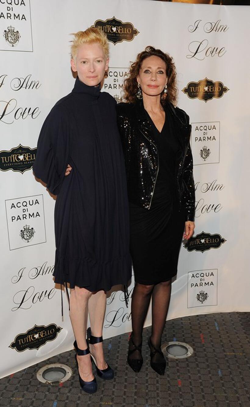 Tilda Swinton and Marisa Berenson at the New York premiere of "I Am Love."