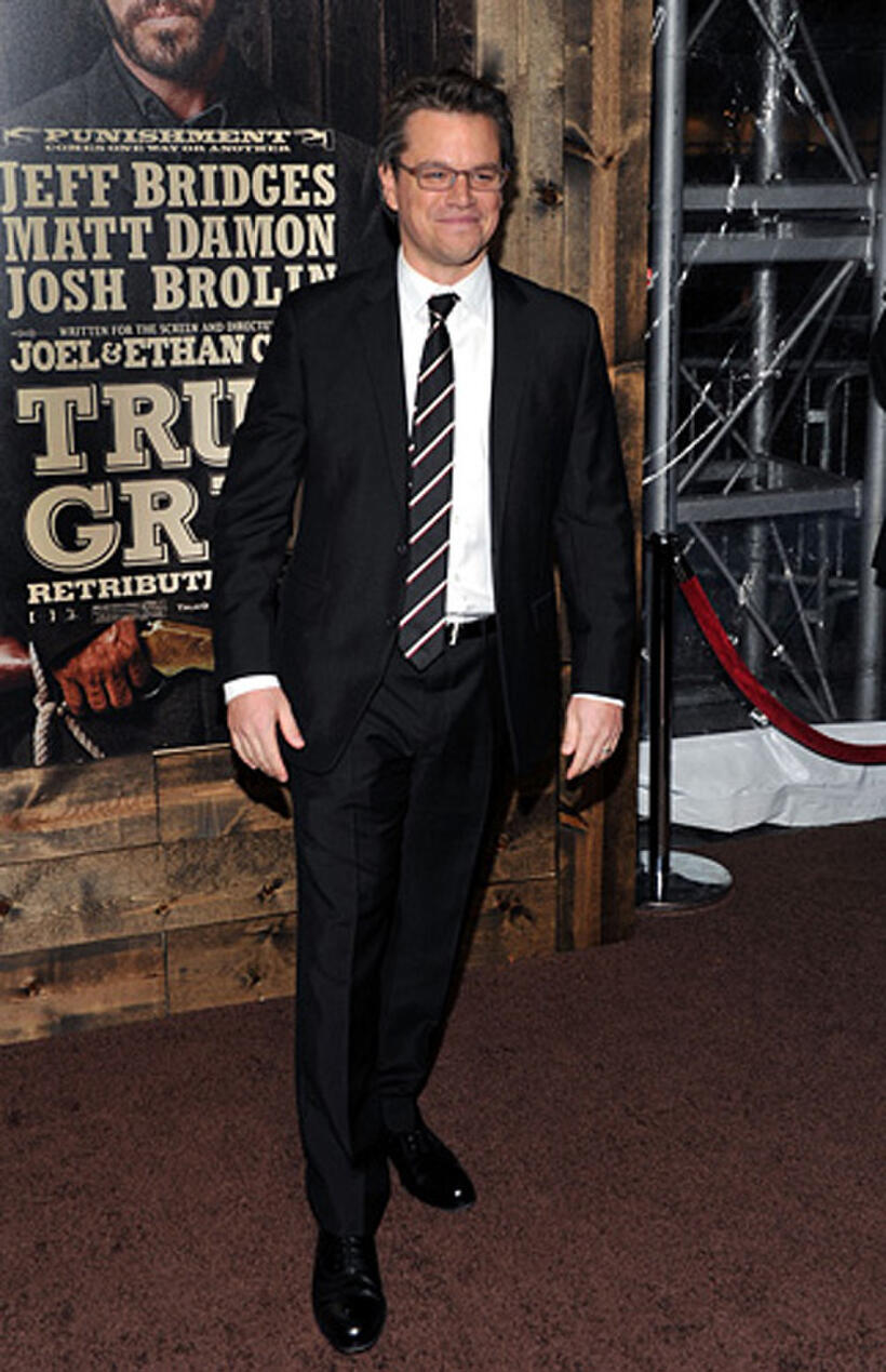 Matt Damon at the New York premiere of "True Grit."