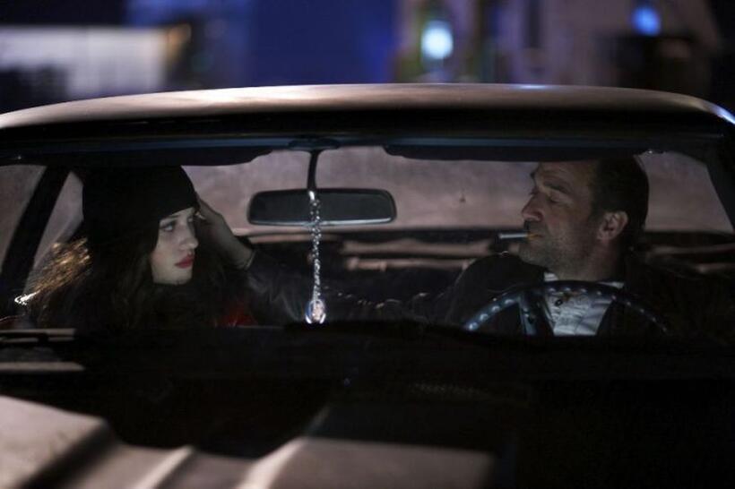 Kat Dennings as Kat and Elias Koteas as Dooney in "Defendor."