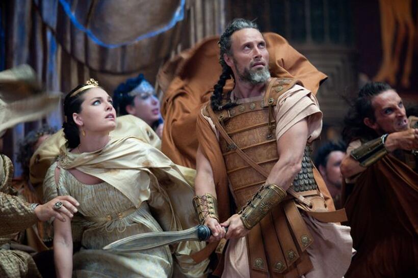 Alexa Davalos as Andromeda and Mads Mikkelsen as Draco in "Clash of the Titans."