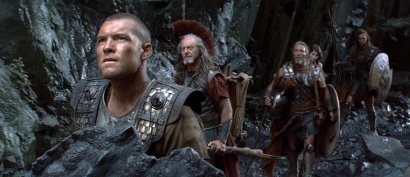 Sam Worthington as Perseus, Liam Cunningham as Solon, Mads Mikkelsen as Draco, Gemma Arterton as Io and Nicholas Hoult as Eusebios in "Clash of the Titans."