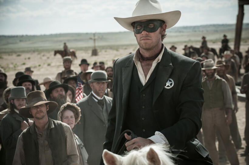 Armie Hammer as The Lone Ranger in "The Lone Ranger."