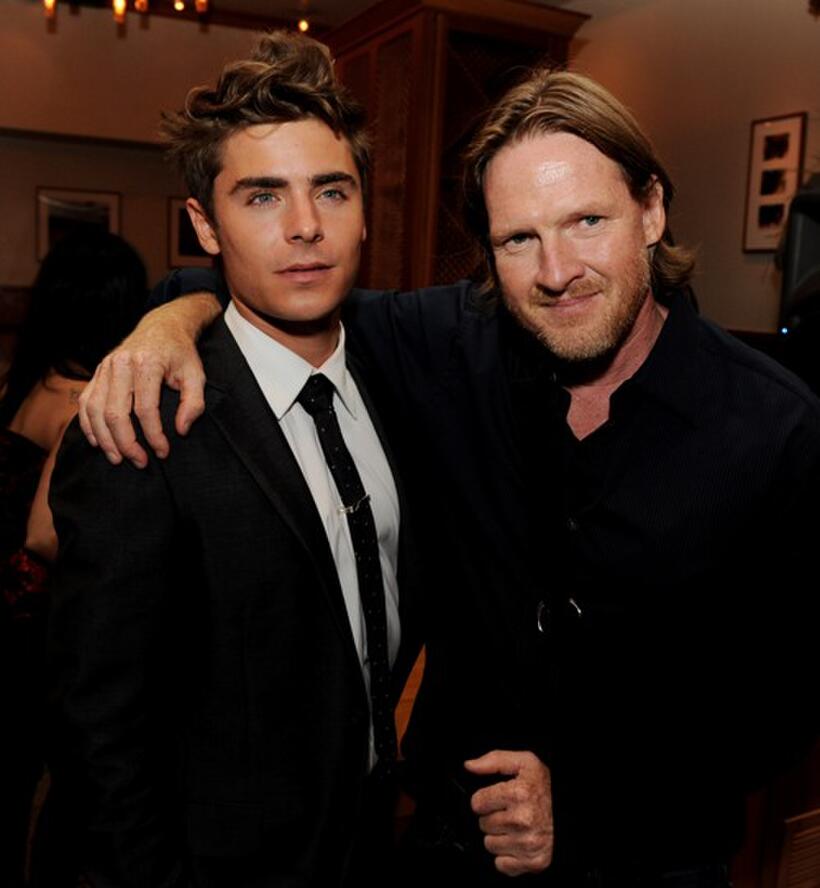 Zac Efron and Donal Logue at the after party of the California premiere of "Charlie St. Cloud."