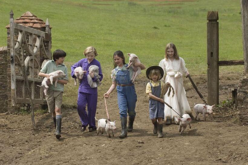 Asa Butterfield, Eros Vlahos, Lil Woods, Oscar Steer and Rosie Taylor-Ritson in "Nanny McPhee Returns."