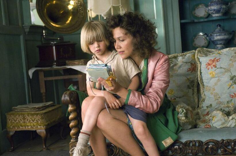 Oscar Steer and Maggie Gyllenhaal in "Nanny McPhee Returns."
