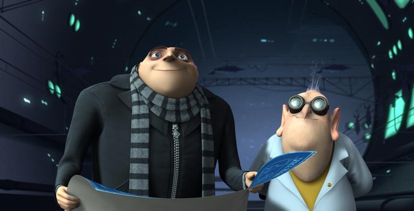 Steve Carell voices Gru and Russell Brand voices Dr. Nefario in "Despicable Me."