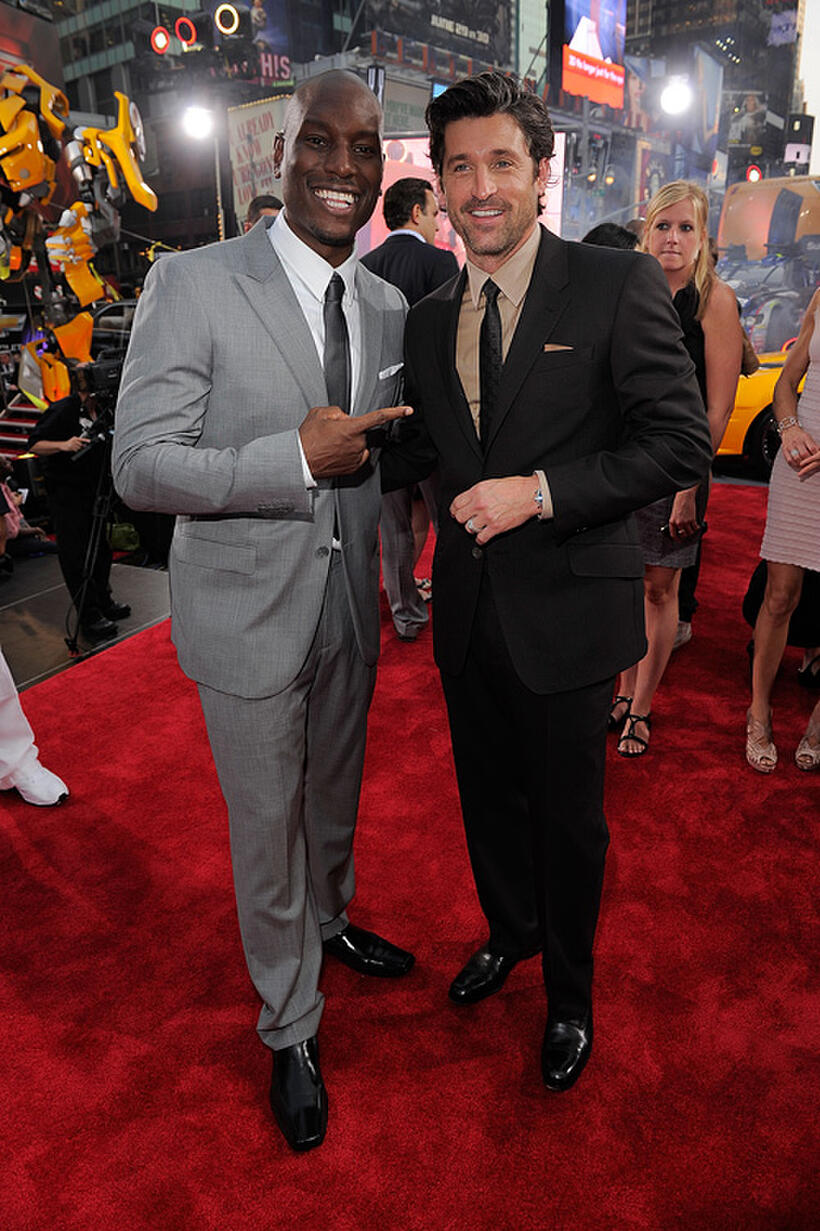 Tyrese Gibson and Patrick Dempsey at the New York premiere of "Transformers: Dark of the Moon."
