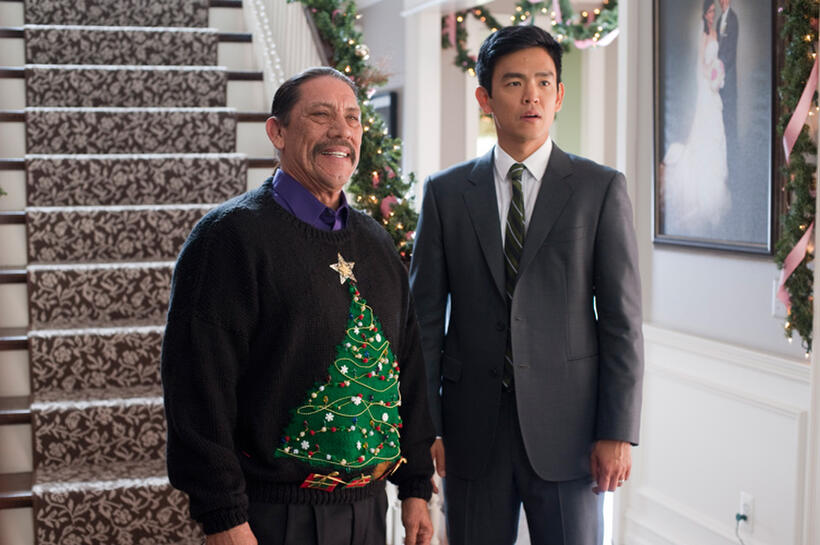 Danny Trejo as Mr. Perez and John Cho as Harold in "A Very Harold & Kumar Christmas."