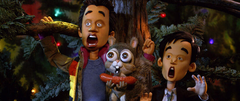 Kumar voiced by Kal Penn and Harold voiced by John Cho in "A Very Harold & Kumar Christmas."