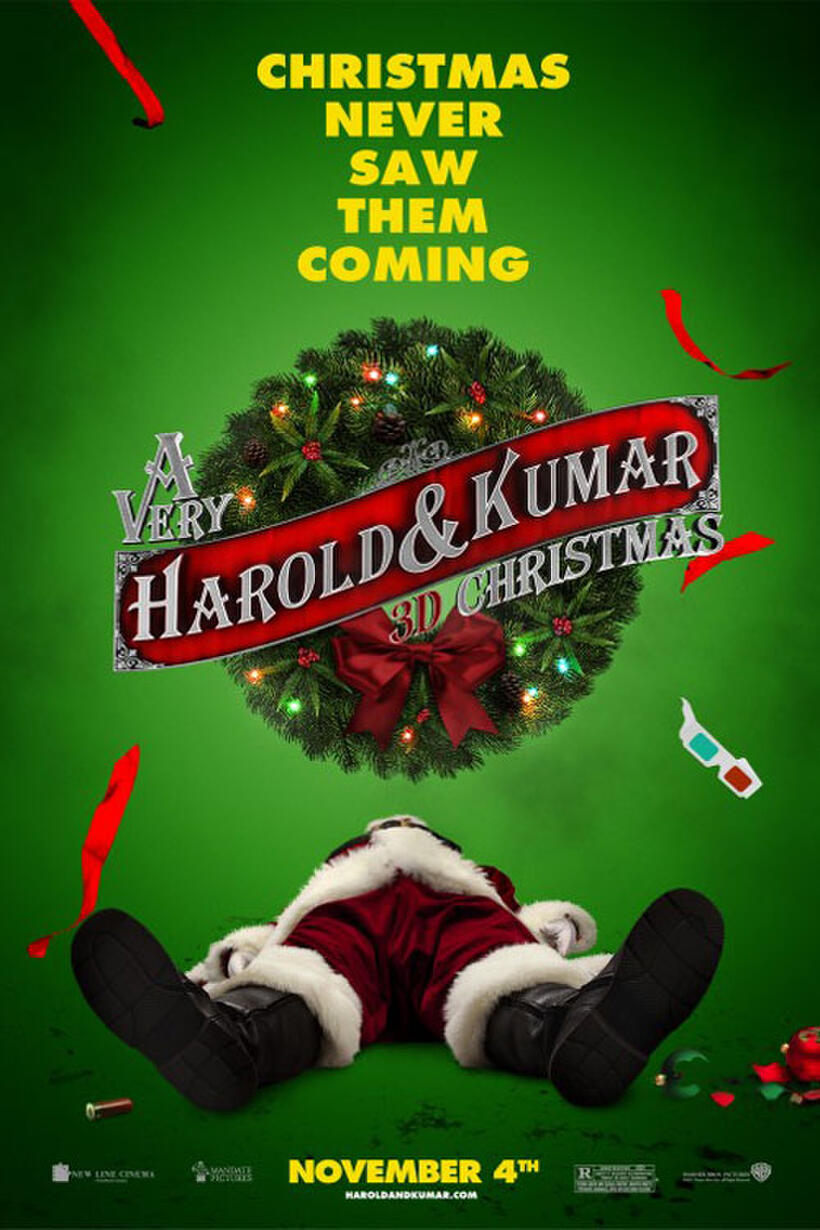 Poster art for "A Very Harold and Kumar 3D Christmas."