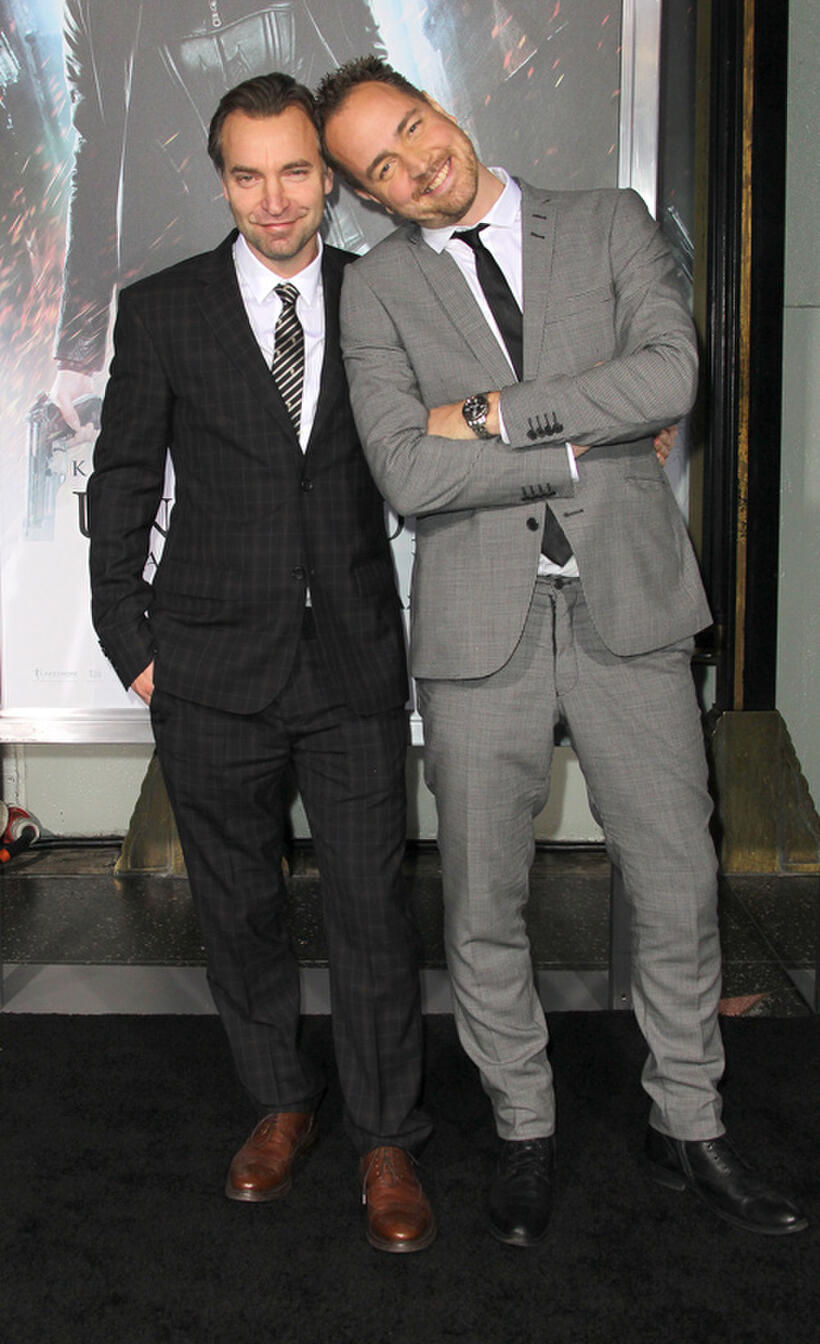 Director Mans Marlind and director Bjorn Stein at the California premiere of "Underworld Awakening."