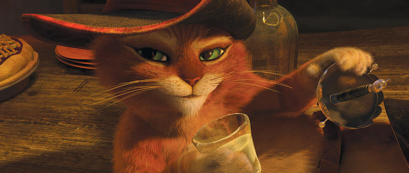 Puss In Boots voiced by Antonio Banderas in "Puss In Boots."