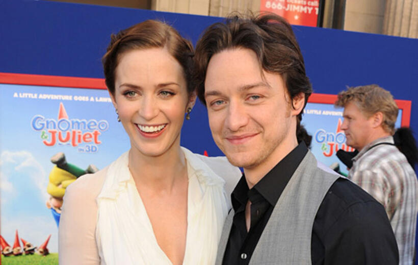 Emily Blunt and James McAvoy at the California premiere of "Gnomeo And Juliet."
