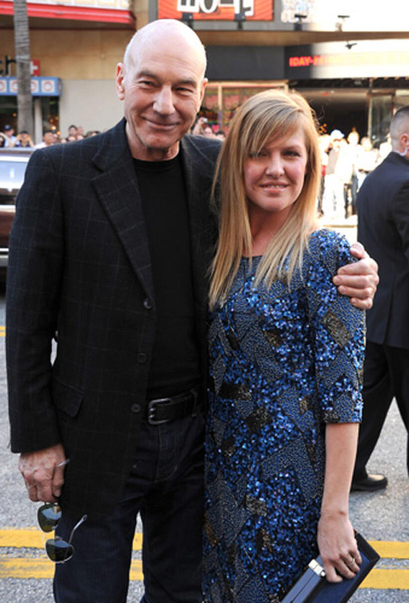 Patrick Stewart and Ashley Jensen at the California premiere of "Gnomeo And Juliet."
