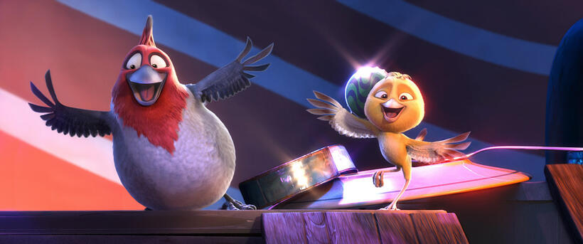 Pedro voiced by Will.i.am and Nico voiced by Jamie Foxx in "Rio The Movie."